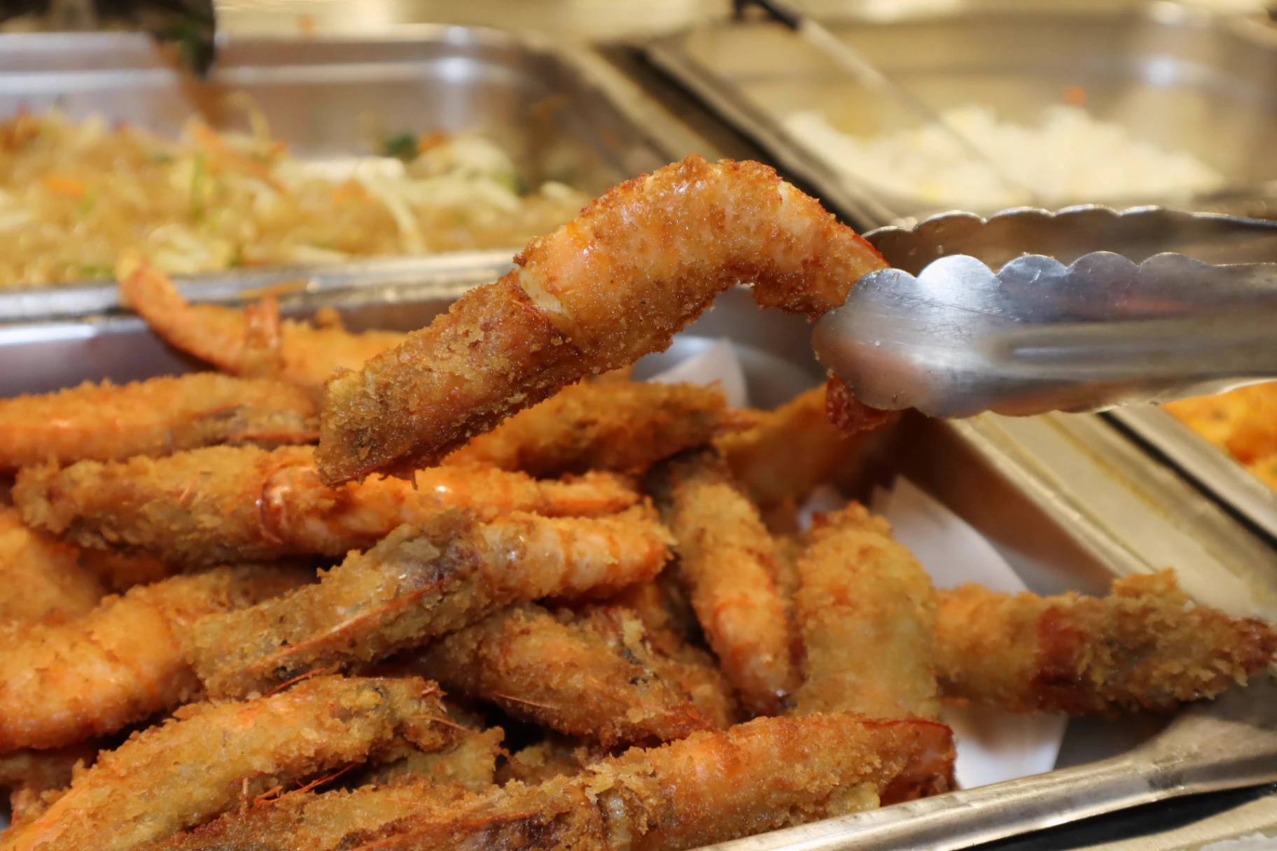Fresh shrimp on ice